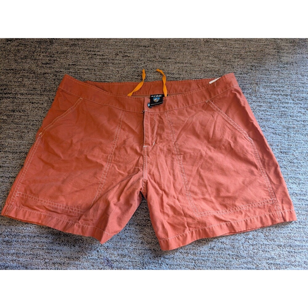 Kuhl XL Shorts Womens Rust Orange Twill Hiking Stretch Outdoor Sports Fall